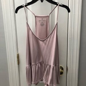 AE light pink tank top